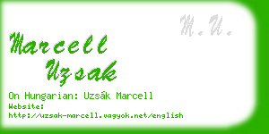marcell uzsak business card
